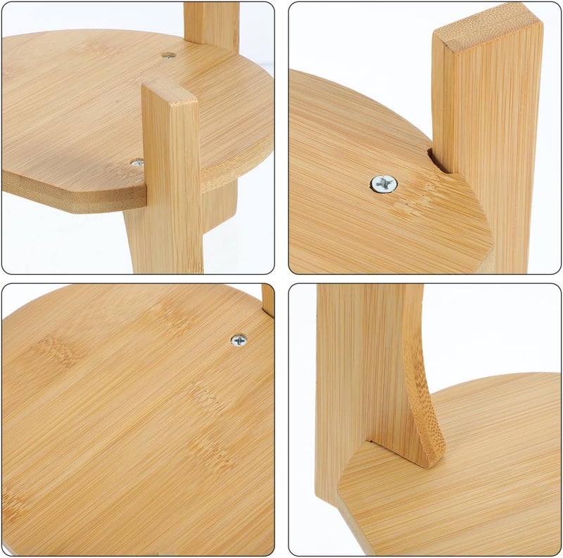 Cabilock Bamboo and Wood Base for Drink Dispenser Water Jug Holder Beverage Stand Round Design for Home Use Parties and Catering Events - Image 5